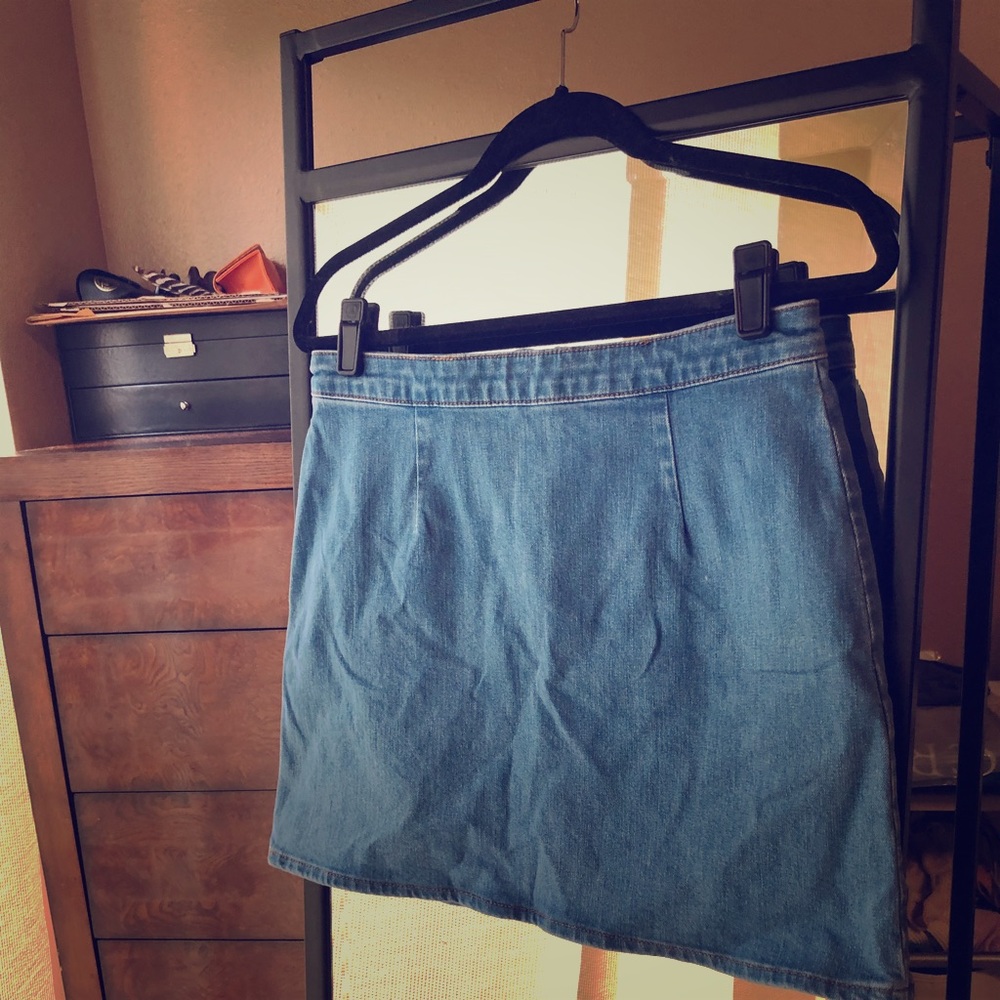 Denim mini skirt